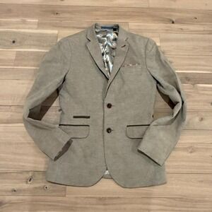 'VTG Tan Ted Baker Suit blazer sz 1 hat, line print #linen #blazer #formalwear'